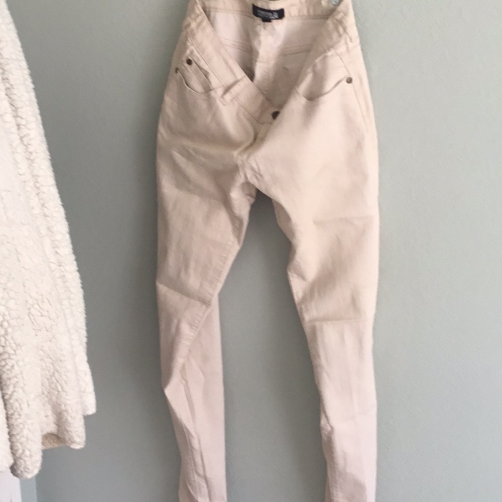 Khaki skinny jeans